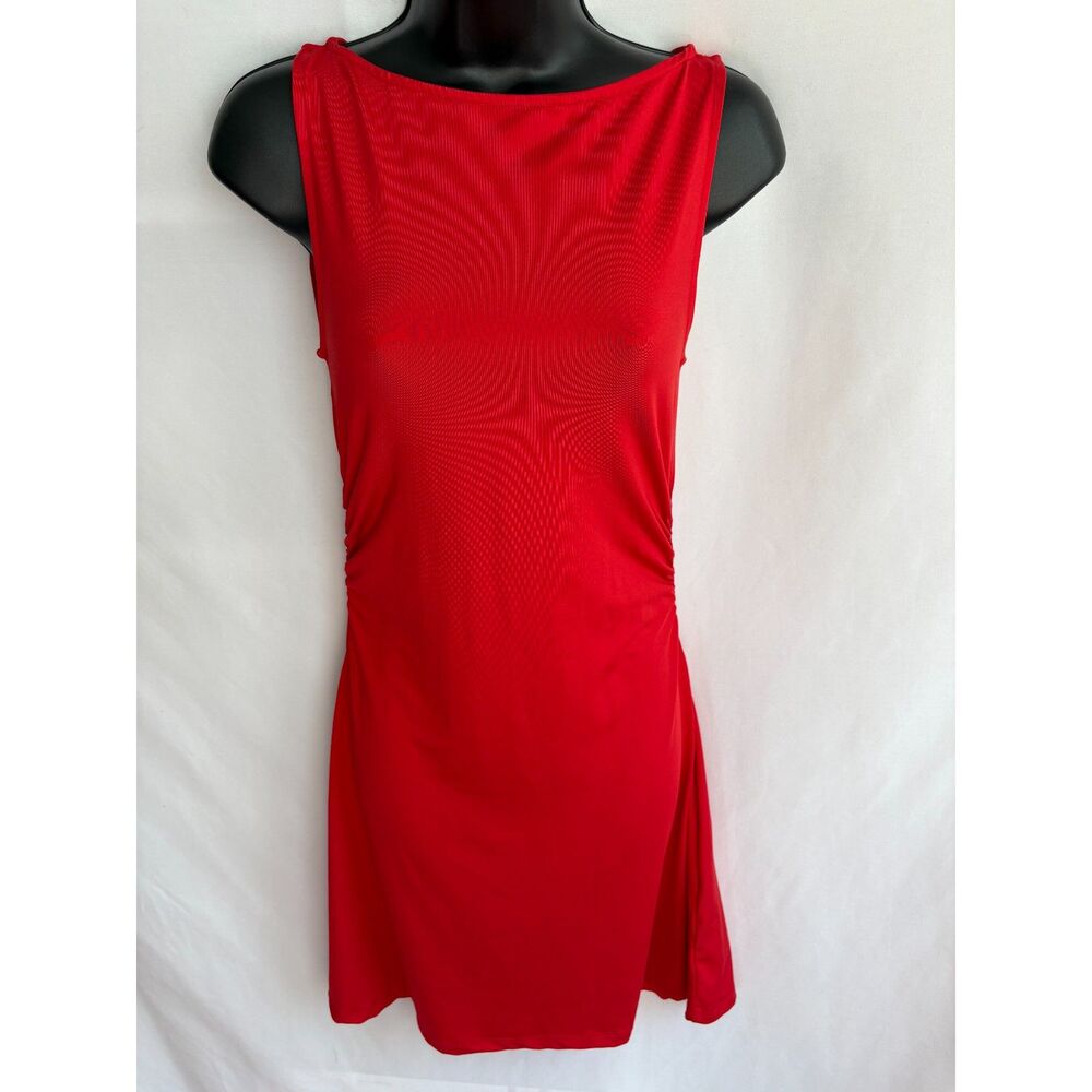 Divided NWT Red Mini Draped Dress Size S V Day Classic Basics Closet Staple